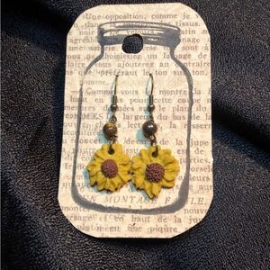 Sunflower Dangle Earrings